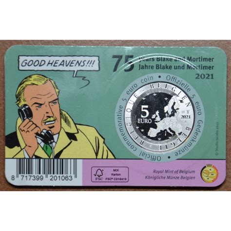 Eurocoin Eurocoins Euro Belgium Blake Mortimer Bu Card