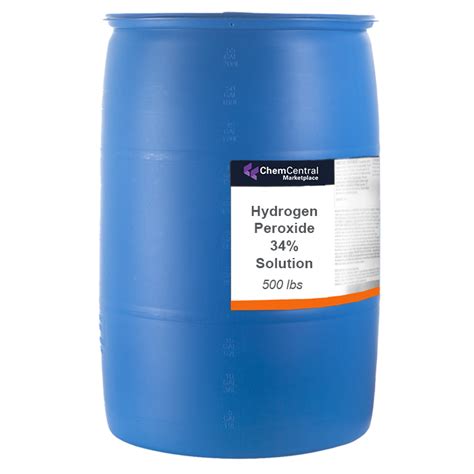 Hydrogen Peroxide 34 Solution Fcc Food Grade 55 Gal 208 2 L Drum Chemcentral