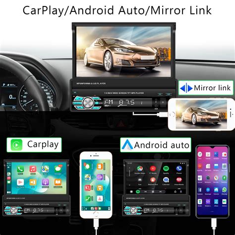 Buy Podofo Single Din Touchscreen Car Stereo With Apple Carplay And