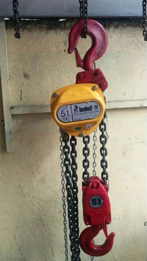 3 Mtr Indef Chain Pulley Block For Lifting Capacity 1 Ton To 20 Ton