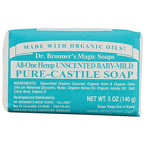 Dr Bronner S Pure Castile Soap Bar Baby Mild