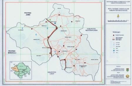 Peta Kabupaten Musi Rawas Sumatera Selatan