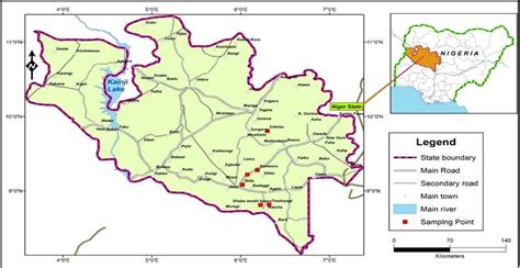 Map of Niger State Indicating the study area. | Download Scientific Diagram