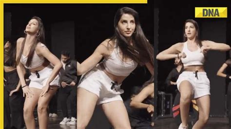 Viral Video Nora Fatehis Sexy Dance In Shorts And Crop Top Sets