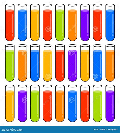 Multicolored Test Tubes Stock Vector Illustration Of Tubes 30141169