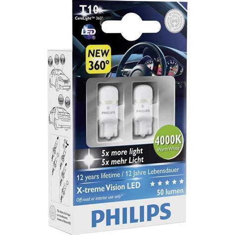 Philips X Treme Vision LED W5W W2 1X9 5D 1W 4000K BBN E Shop