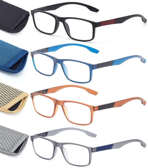 Lentes De Lectura Para Hombres Paquete De Lentes De Luz Azul Para