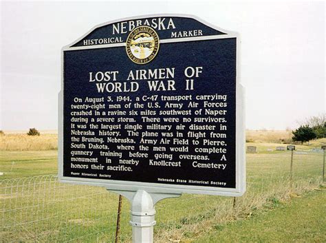 Marker Monday: Lost Airmen of World War II - Nebraska State Historical ...