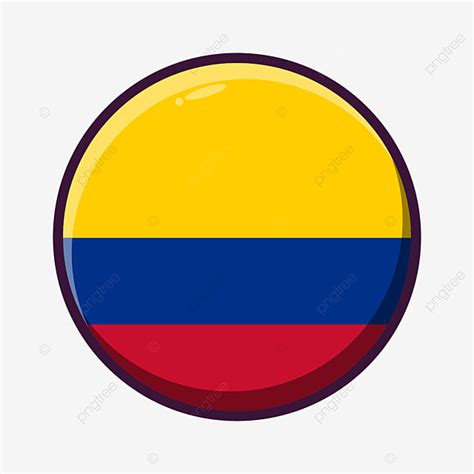 Bandera Nacional De Colombia PNG Dibujos Redondo Bandera Colombia