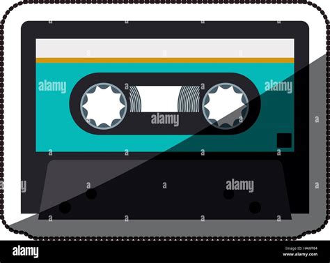 Cassette Icon Device Music Sound And Musical Theme Isolated Design Vector Illustration Stock