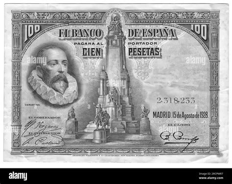 Pesetas Note Cut Out Stock Images Pictures Alamy