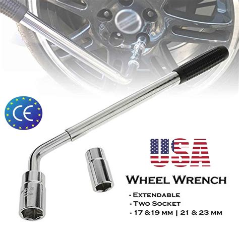 Carbon Steel Lug Wrench Extendable Wheel Wrench Telescopic Extandable