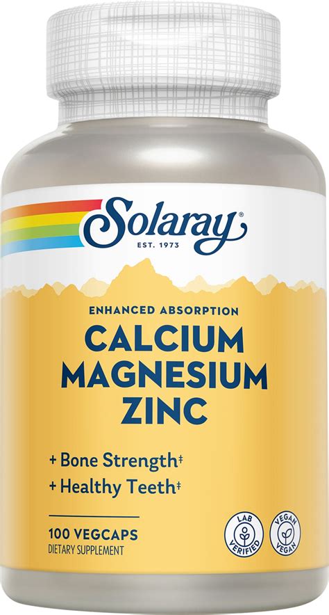 Calcium Magnesium Zink Kapseln Solaray Vitalabo