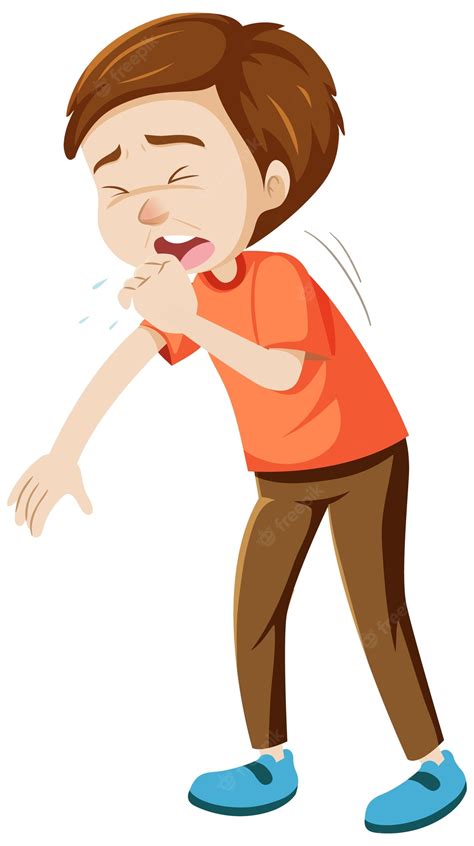 Person Coughing Clipart