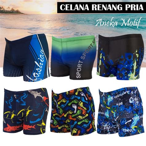 Jual Celana Renang Pria Fashion Swimsuit Swimming Trunk Swimwear Men