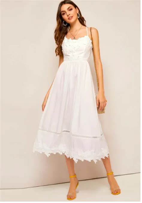 Shein White Maxi Dress Atelier Yuwa Ciao Jp