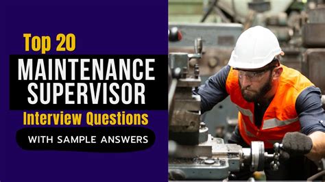 Maintenance Supervisor Interview Questions And Answers For 2024 YouTube