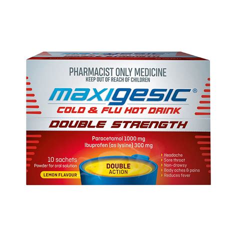 Cold Flu Hot Drink Double Strength Sachets WholeLife
