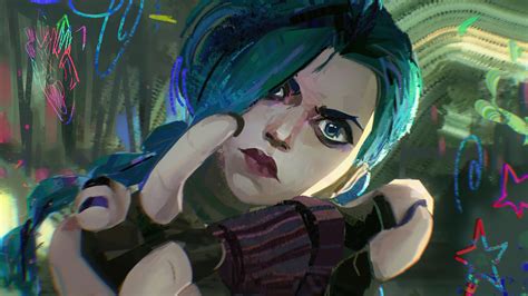 Arcane Jinx Netflix Series Lol Art 4k Hd Wallpaper Rare Gallery