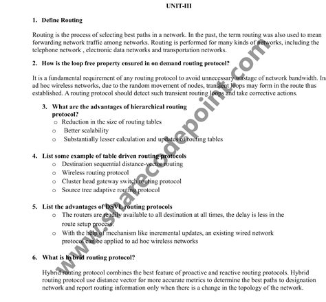 ECE331 Adhoc Nd Sensor Networks Important Questions With Answer Of