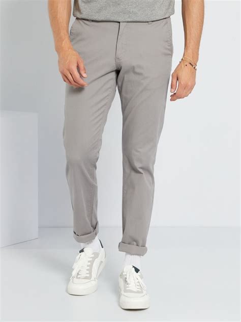 Pantalón chino recto L32 GRIS Kiabi 15 00