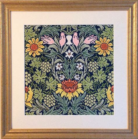 Cross Stitch Kit William Morris Sunflowers Morris Co Etsy