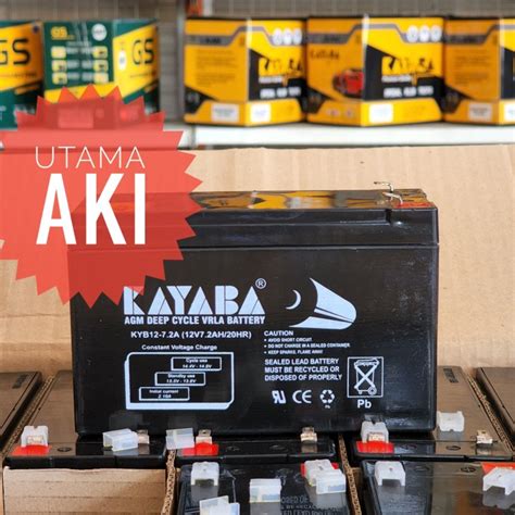 Jual Aki Ups Kayaba Deep Cycle Vrla Battery Kyb 12 7 12v 72ah Solar