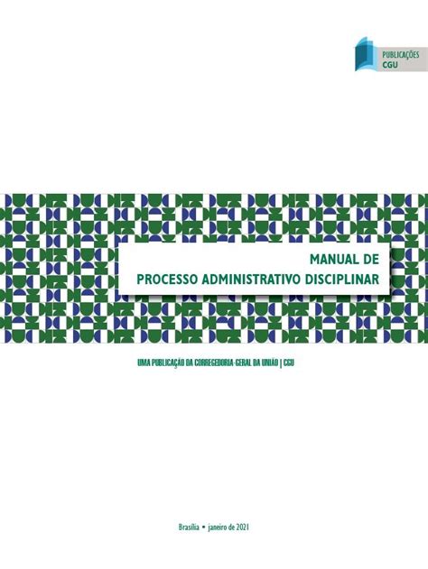 Manual De Processo Administrativo Disciplinar Cgu Todos Os