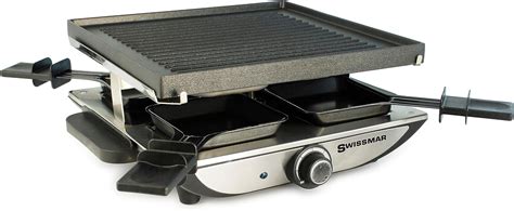 Swissmar Geneva Raclette Grill With Reversible Cast Aluminum Grill Top