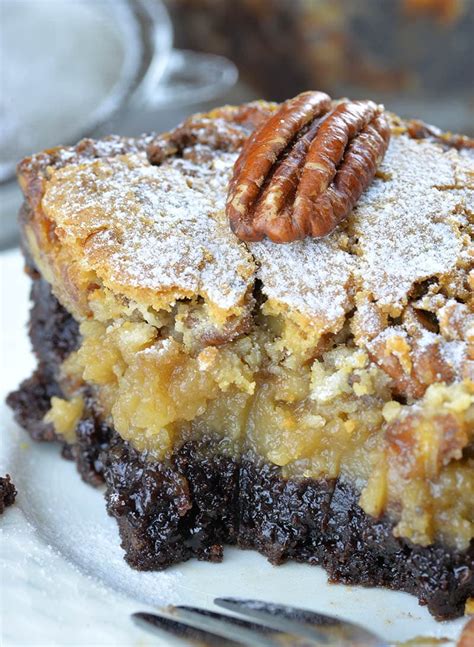 Chocolate Pecan Ooey Gooey Butter Cake (3) - OMG Chocolate Desserts