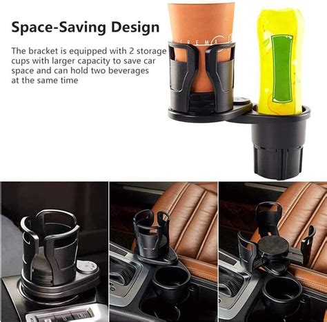 2 In 1 Car Cup Holder Expander Cup Holder For Car Dual Multifunctional