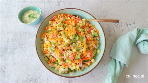 Pastasalade Met Surimi En Rivierkreeftjes Culinea Nl