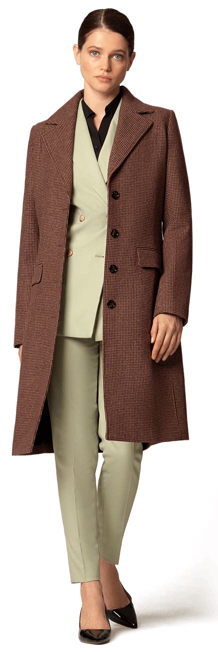 Long Cream Wool Trench Coat With Wide Lapels Sumissura