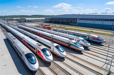 Premium AI Image Doncaster Uk May Aerial View Of A Fleet Of Hitachi