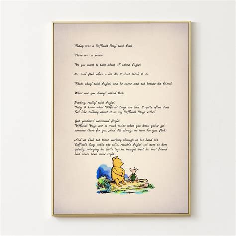 Today Was A Difficult Day Said Pooh Do You Want To Talk About It