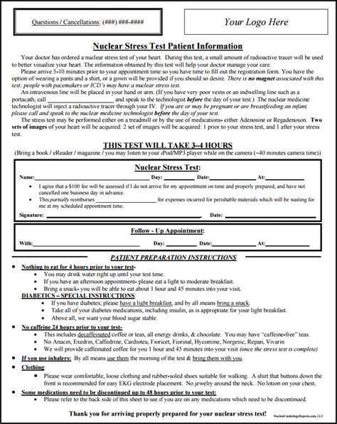 Free Resources Nuclear Cardiology Lab Documentation