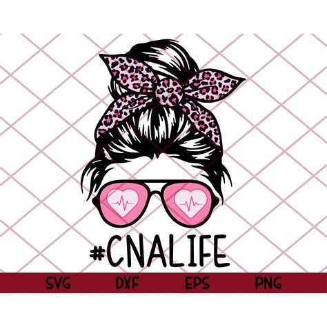 Messy Hair Woman Bun Cna Nurse Life Healthcare Cnalife Etsy