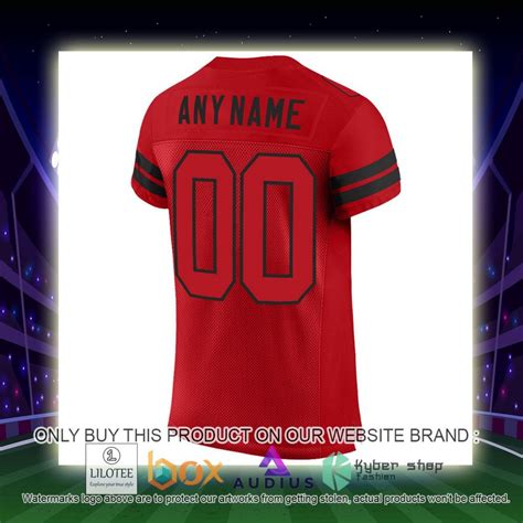 NEW Personalized Red Red-Black Football Jersey - Express your unique ...