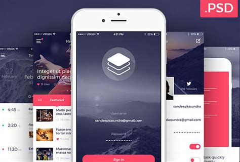 Free Clean And Modern Ios Ui Kit Free Psd At Freepsd Cc