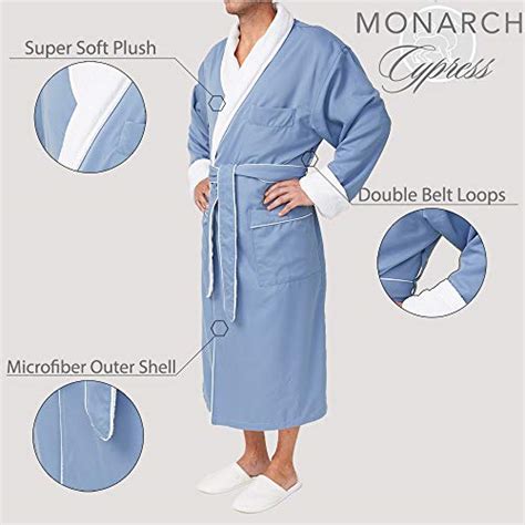 Plush Lined Microfiber Spa Robe Unisex Luxury Hotel Bathrobe In