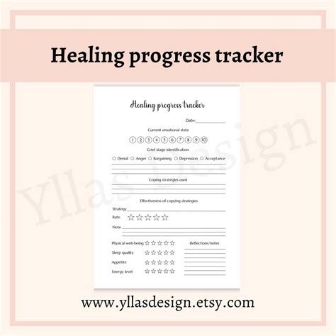 Self Care Journal Tracker For Grief