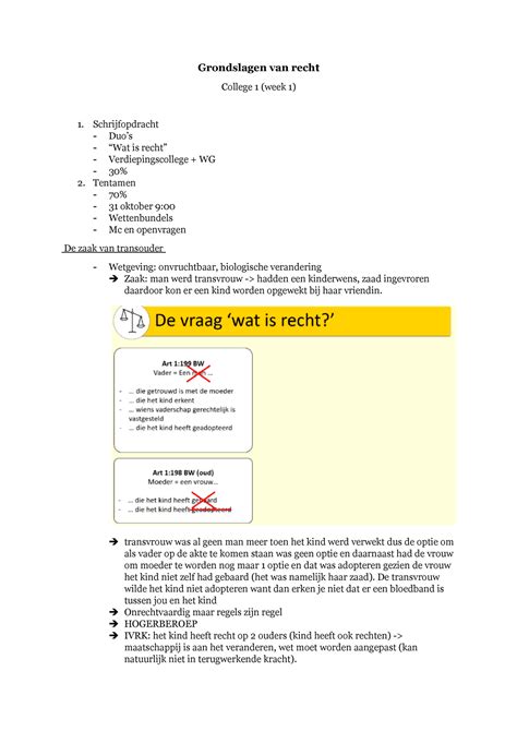 Grondslagen Van Recht Aantekeningen College S Grondslagen Van Recht