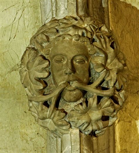 Hereford Cathedral Green Man Roof Boss During A Recent Tri Flickr