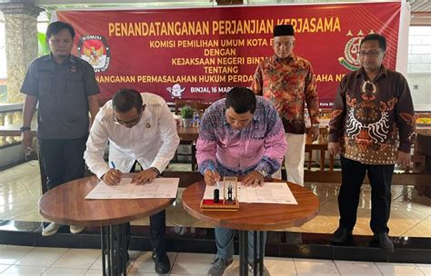 Wujudkan Pemilu 2024 Bersih Dan Jujur Kejari Dan KPU Binjai