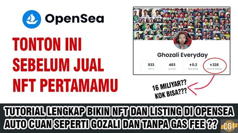 TUTORIAL LENGKAP BIKIN NFT DAN JUAL DI OPENSEA HAMPIR TANPA GAS FEE