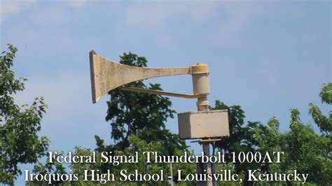 Federal Signal Thunderbolt T Siren Test Full Alert Iroquois Hs