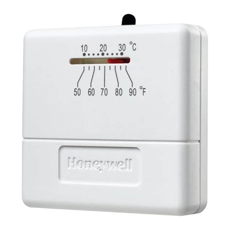 Honeywell Mercury-Free, White, Wall-Mount, Non-Programmable Heat Only