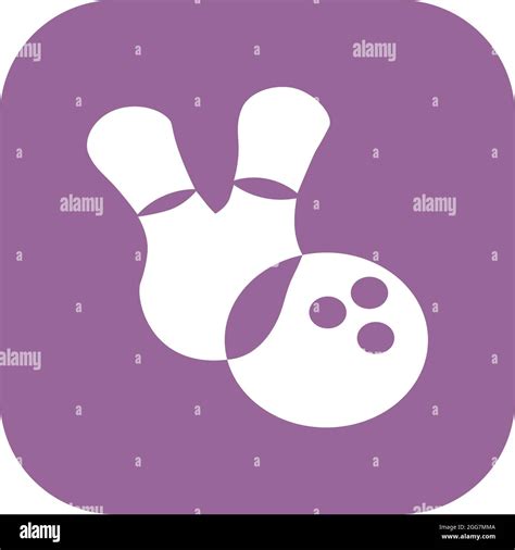 Bowling Pins And Ball Icon Illustration Vector On White Background