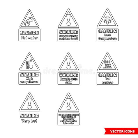 Food Safety Hazard Signs Icon Set Of Color Types Isolated Vector Sign