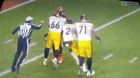 Crazy Brawl On Thursday Night Football Pittsburgh Steelers Cleveland